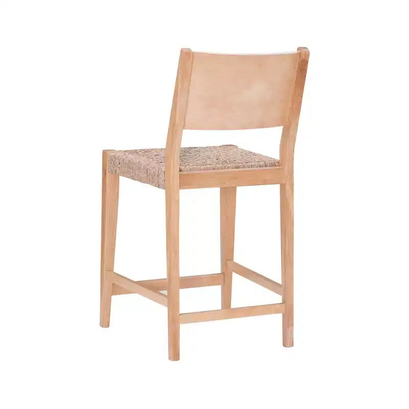 Set of 2 Clara Handwoven Seagrass Seat Counter Height Barstools Natural - Powell Company