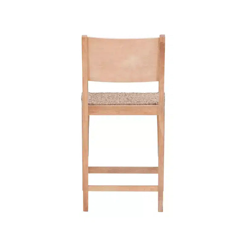Set of 2 Clara Handwoven Seagrass Seat Counter Height Barstools Natural - Powell Company