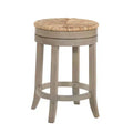 Carolina Living 24" Leif Swivel Rush Seat Counter Height Barstool Weathered Gray: Solid Wood, Indoor Use