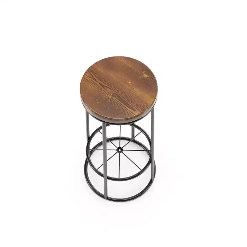 24/7 Shop At Home: Set of 2 Pilat Barstools, 33" Fixed Height, Metal Frame & Footrest, Light Gray