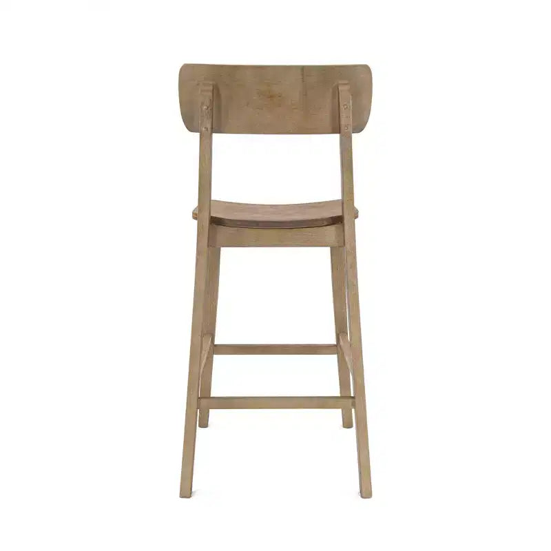 29" Torino Barstool Barnwood - Boraam: Solid Wood, Molded Seat, Footrests, Rustic Style