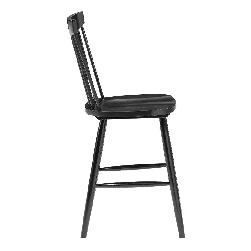 Eagle Ridge Counter Height Barstool Black - OSP Home Furnishings: 26-Inch, Wood Legs, Armless Design