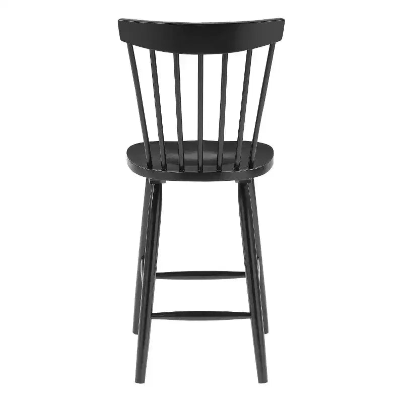 Eagle Ridge Counter Height Barstool Black - OSP Home Furnishings: 26-Inch, Wood Legs, Armless Design