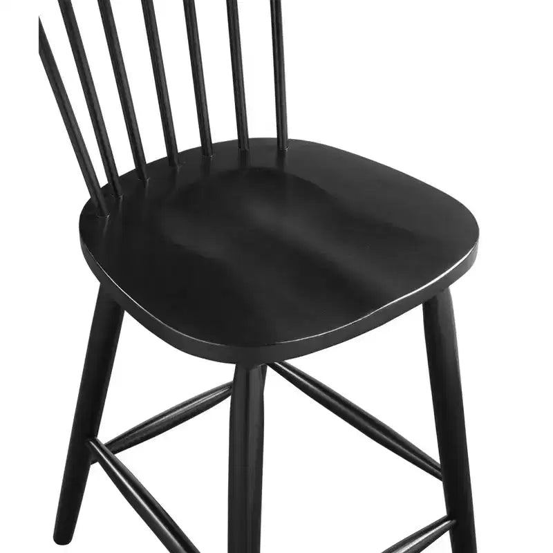 Eagle Ridge Counter Height Barstool Black - OSP Home Furnishings: 26-Inch, Wood Legs, Armless Design