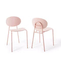 Set of 2 Palette Dining Side Chair Pink - Modway: Mid-Century Modern, Polypropylene Frame, Spot Clean