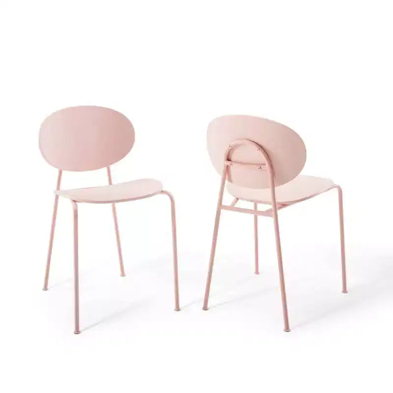 Set of 2 Palette Dining Side Chair Pink - Modway: Mid-Century Modern, Polypropylene Frame, Spot Clean