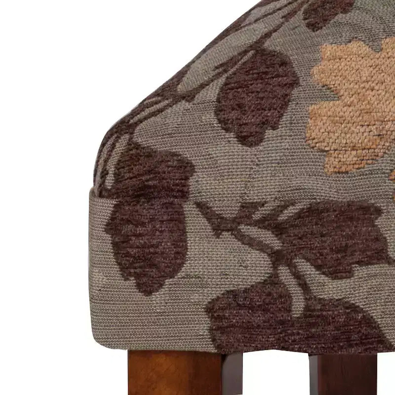 Parsons Dining Chair Brown/Tan - HomePop: Upholstered, Wood Legs, Foam Cushion, Spot Clean, K1136-F975
