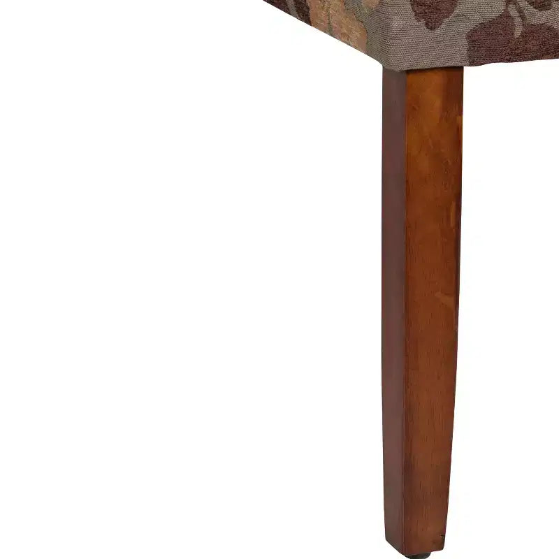 Parsons Dining Chair Brown/Tan - HomePop: Upholstered, Wood Legs, Foam Cushion, Spot Clean, K1136-F975