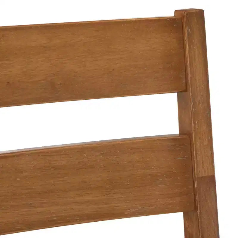 Lifestorey Set of 2 Palmer Farmhouse Ladder Back Dining Chair Off White/Antique Oak