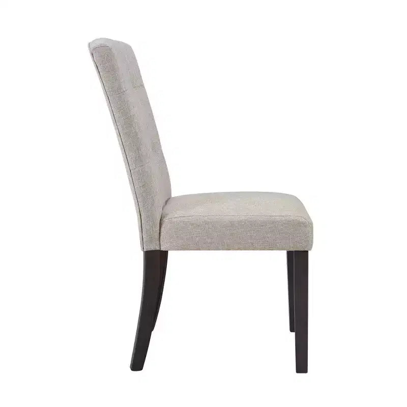Set of 2 Landon Tufted Upholstered Chair Set Taupe - Picket House Furnishings: Contemporary Polyester, Foam-Filled