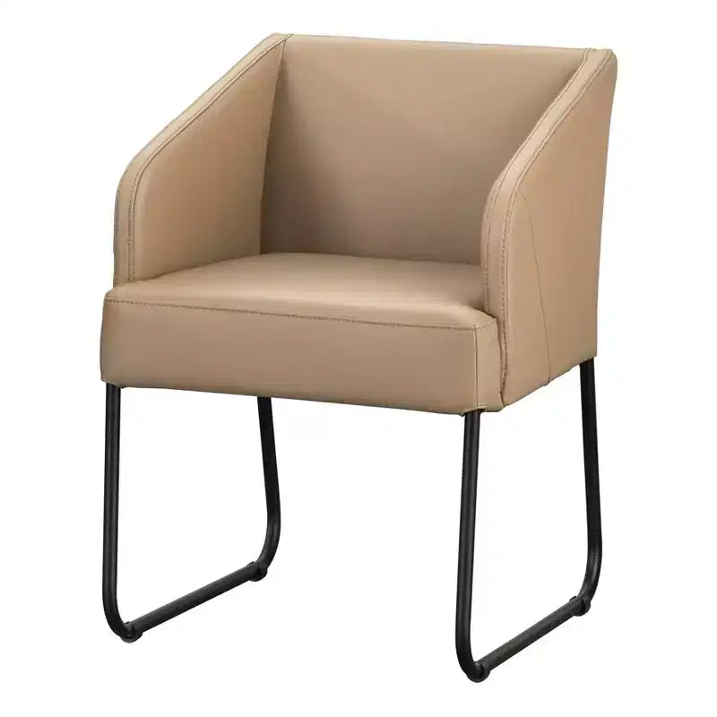 Lifestorey Layton Modern Leather Dining Chair Khaki