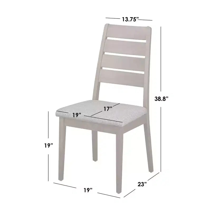 Lifestorey Set of 2 Malton Dining Chair Walnut: Beech Wood, Mid-Century Design, Gray Upholstery