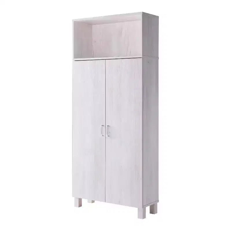 24/7 Shop At Home Maclay Double Door Pantry Cabinet White Oak