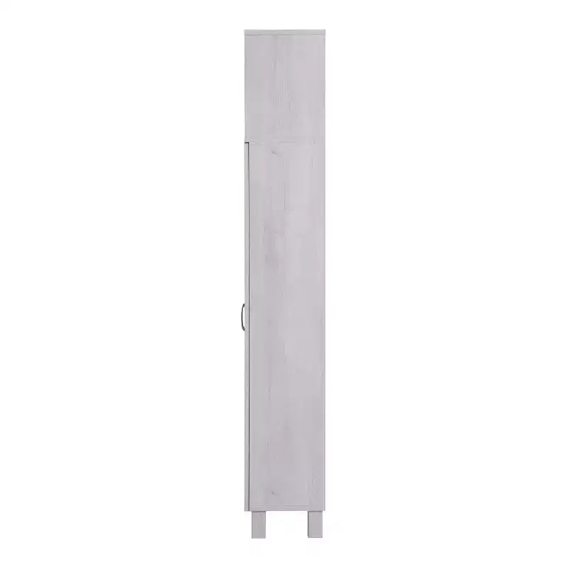 24/7 Shop At Home Maclay Double Door Pantry Cabinet White Oak