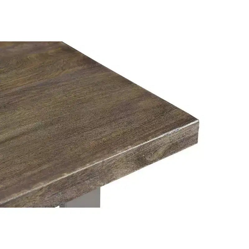71" Lark Mango Wood Dining Table Brown - Timbergirl: Pedestal Base, Seats 6, Non-Extension Rectangle