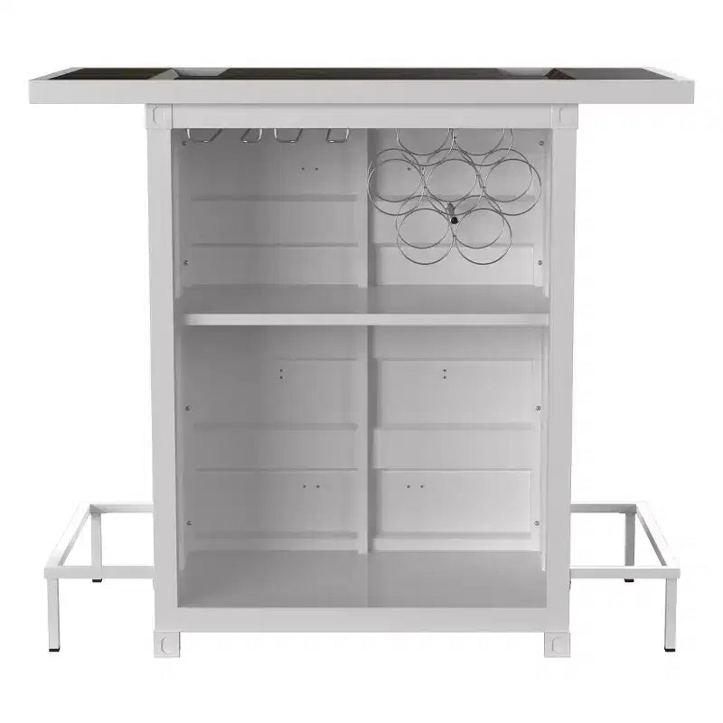Locust Bar Table with Seven Color LED Strip White - HOMES: Inside + Out