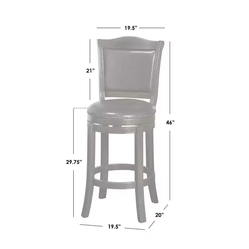 Buylateral 5pc Adam 42" Round Pub Dining Set with Bar Height Swivel Bar Stools Brown: Upholstered Stools, Rubberwood Frame