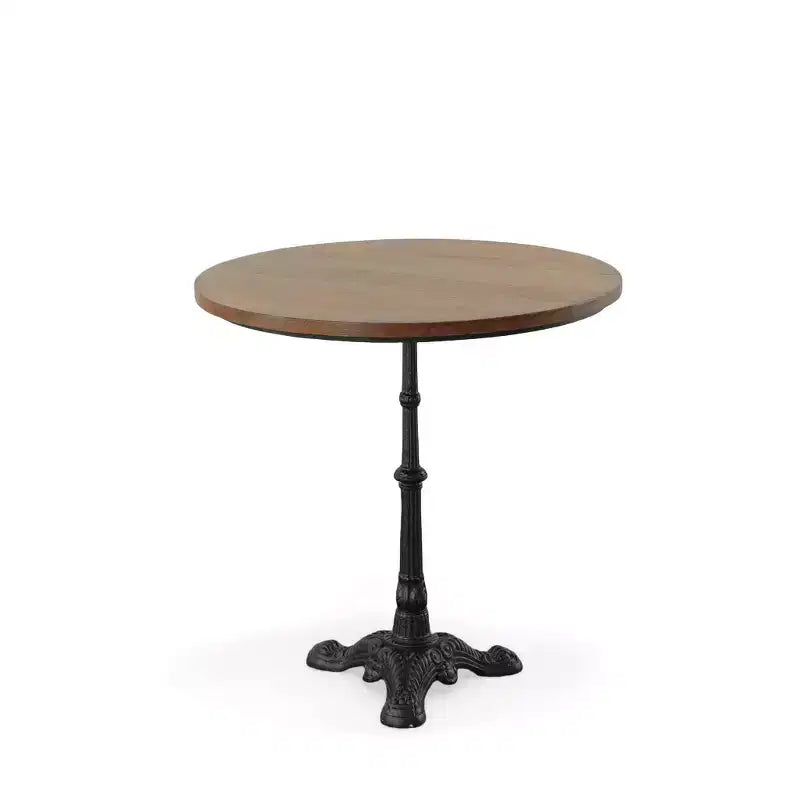 Mila Pedestal Base Dining Table Brown/Black - Carolina Cottage