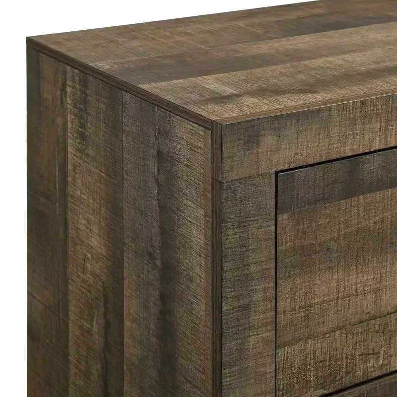 Beckett 5 Drawer Chest Walnut - Picket House Furnishings: Vertical Storage, Bronze Hardware, MDF Composite