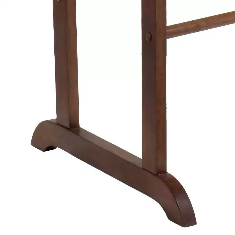 Eleanor Quilt Rack - Antique Walnut - Winsome: Hardwood Stand for Linen & Comforter Storage
