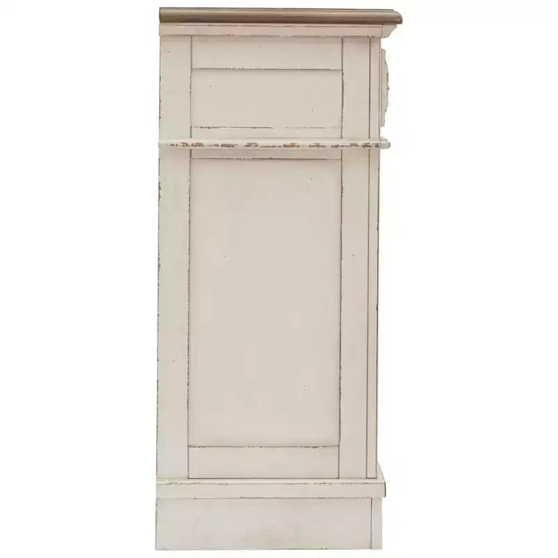 Realyn Dresser Chipped White - Signature Design by Ashley: 7-Drawer Storage, Wood Composite Frame, Bedroom Furniture