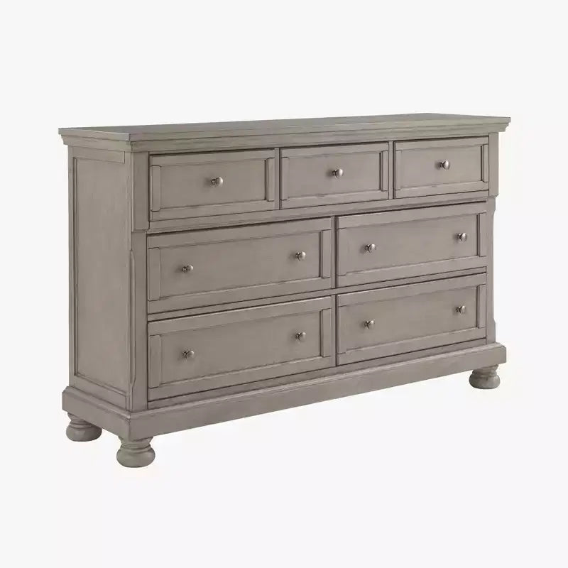 Lettner Dresser Light Gray - Signature Design by Ashley: Traditional 7-Drawer Storage