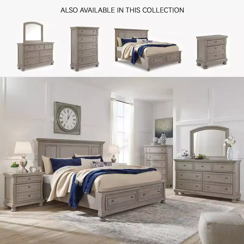 Lettner Dresser Light Gray - Signature Design by Ashley: Traditional 7-Drawer Storage