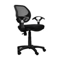 Midback Mesh Task Office Chair Black - Techni Mobili: Pneumatic, Swivel, 150lbs Capacity