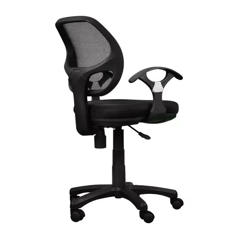 Midback Mesh Task Office Chair Black - Techni Mobili: Pneumatic, Swivel, 150lbs Capacity