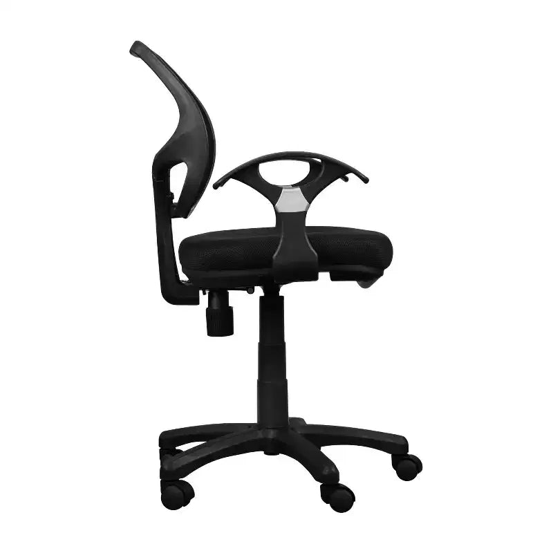 Midback Mesh Task Office Chair Black - Techni Mobili: Pneumatic, Swivel, 150lbs Capacity