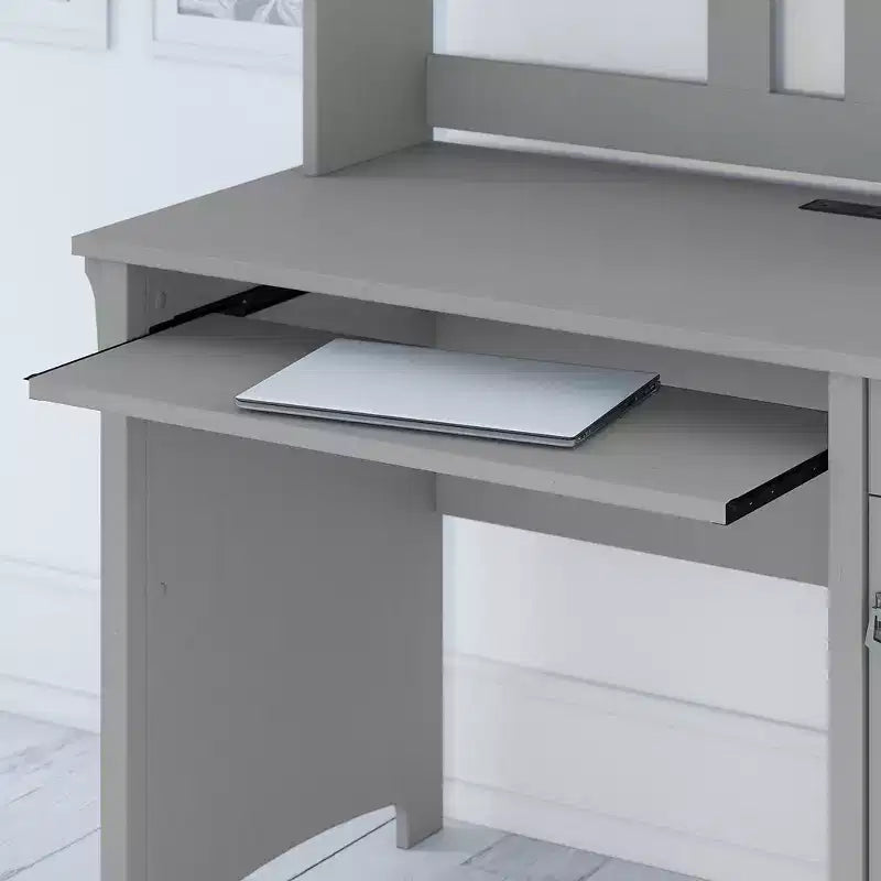 Salinas Computer Desk with Hutch Gray - Bush Furniture