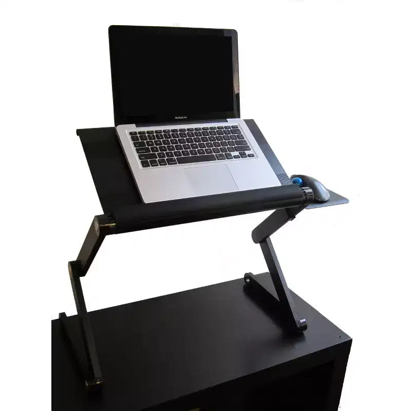 Workez Adjustable Laptop Cooling Stand & Lap Desk Black - Uncaged Ergonomics: Ergonomic, Aluminum, USB Ports