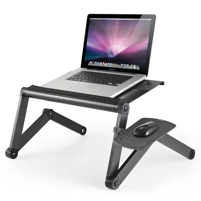Workez Adjustable Laptop Cooling Stand & Lap Desk Black - Uncaged Ergonomics: Ergonomic, Aluminum, USB Ports