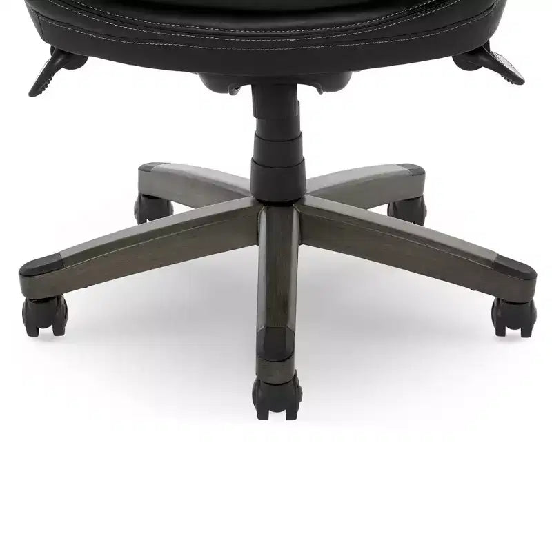 Dearden Big & Tall Executive Chair Bonded Leather Black - La-Z-Boy: Ergonomic, Adjustable, Comfort Core
