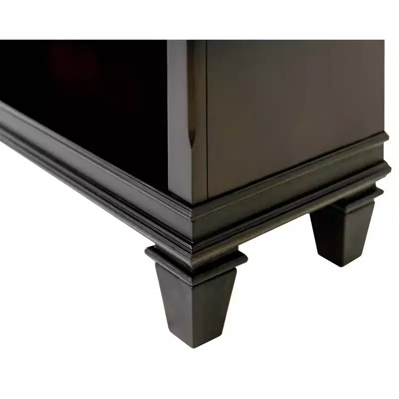 78" Hartford Open Bookcase Brown - Martin Furniture: Arched, 5-Shelf Wood Storage