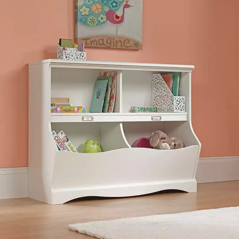 Twin Pogo Bookcase/Footboard Soft White Finish - Sauder