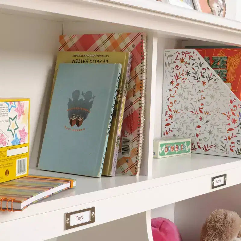Twin Pogo Bookcase/Footboard Soft White Finish - Sauder