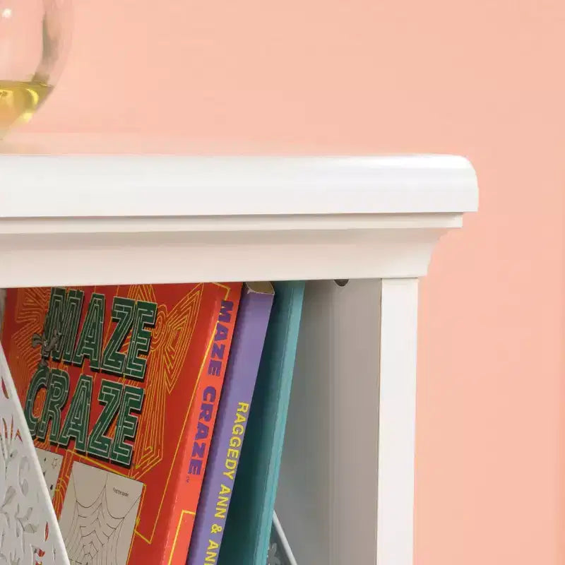 Twin Pogo Bookcase/Footboard Soft White Finish - Sauder