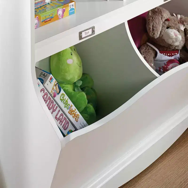 Twin Pogo Bookcase/Footboard Soft White Finish - Sauder