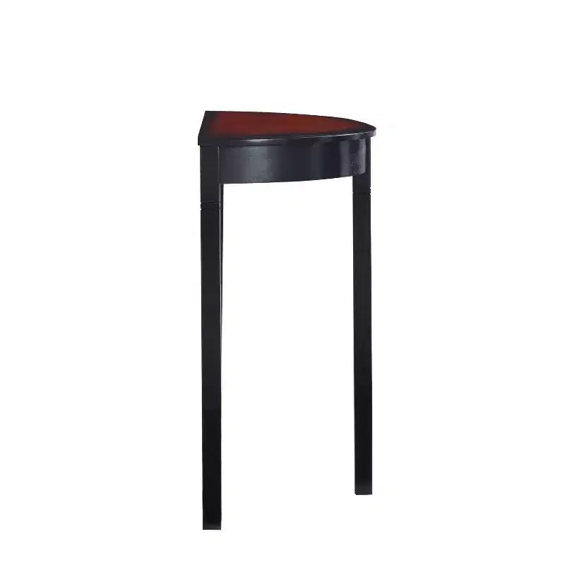 Camden Traditional Wood Demi Lune Console Table Black Cherry - Linon