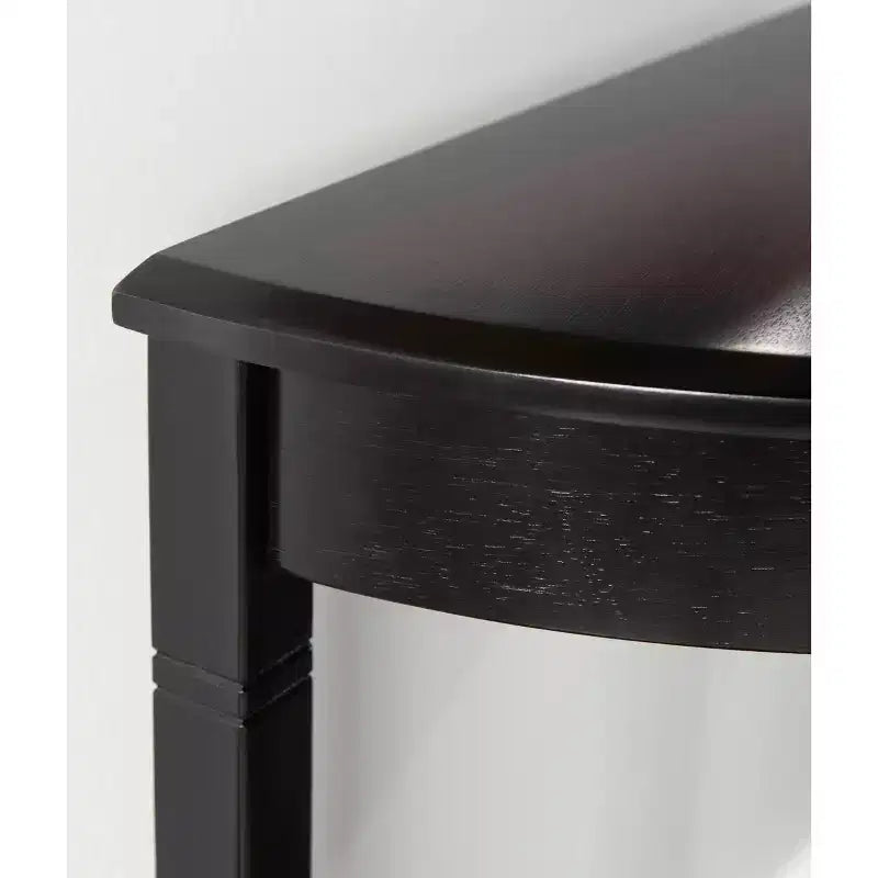 Camden Traditional Wood Demi Lune Console Table Black Cherry - Linon