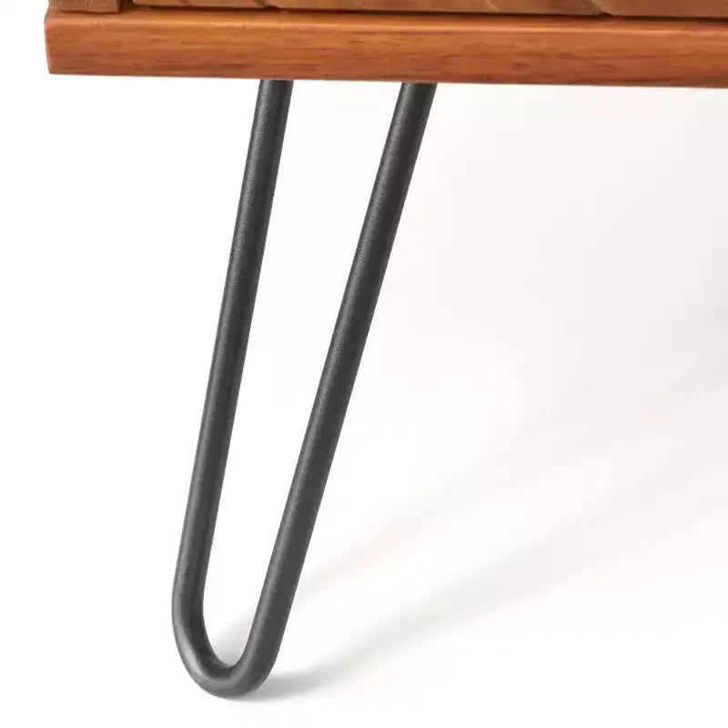 Lifestorey Alexandria Mid Century Modern Rectangular 2 Drawer Coffee Table Oak