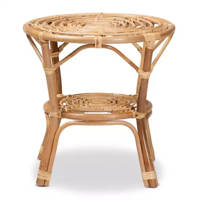 Cariel Rattan Coffee Table Natural/Brown - bali & pari: Indonesian Artisan, No Assembly Required