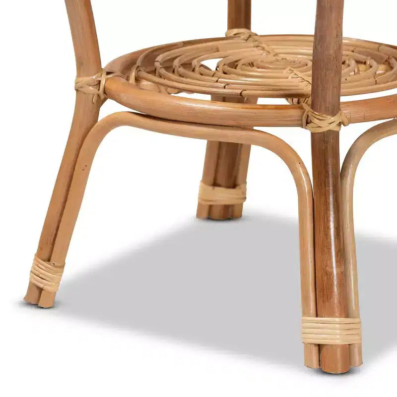 Cariel Rattan Coffee Table Natural/Brown - bali & pari: Indonesian Artisan, No Assembly Required