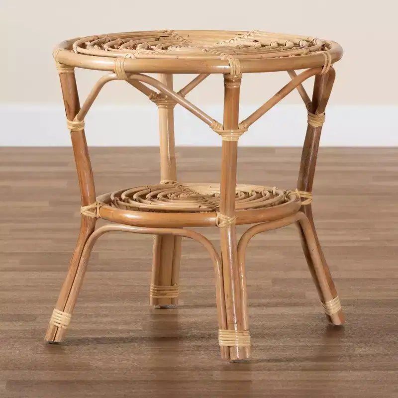 Cariel Rattan Coffee Table Natural/Brown - bali & pari: Indonesian Artisan, No Assembly Required