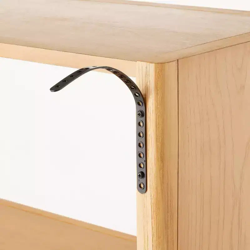 Sandpoint Bookcase with Drawers - Threshold™ designed with Studio McGee: Wood Veneer Tall Cabinet, 3 Shelves