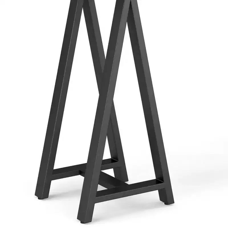 Hawkins Metal/Wood Console Sofa Table Walnut - WyndenHall: Modern Veneer Entryway Furniture with Upholstered Design