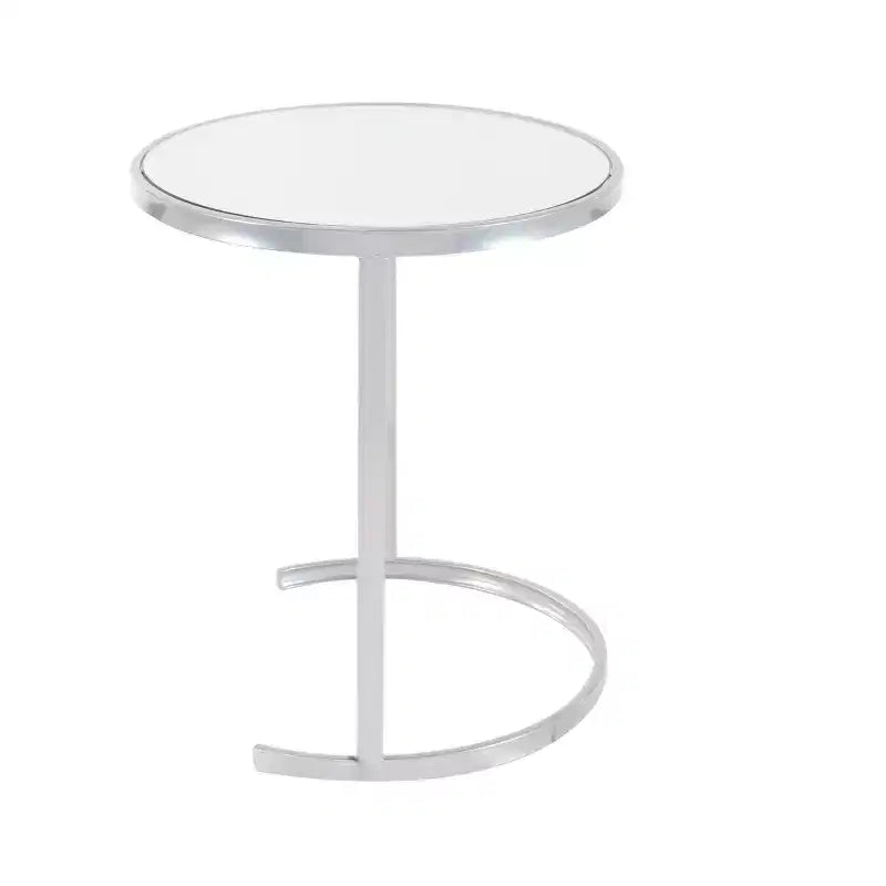 Set of 3 Contemporary Metal Accent Table Silver - Olivia & May