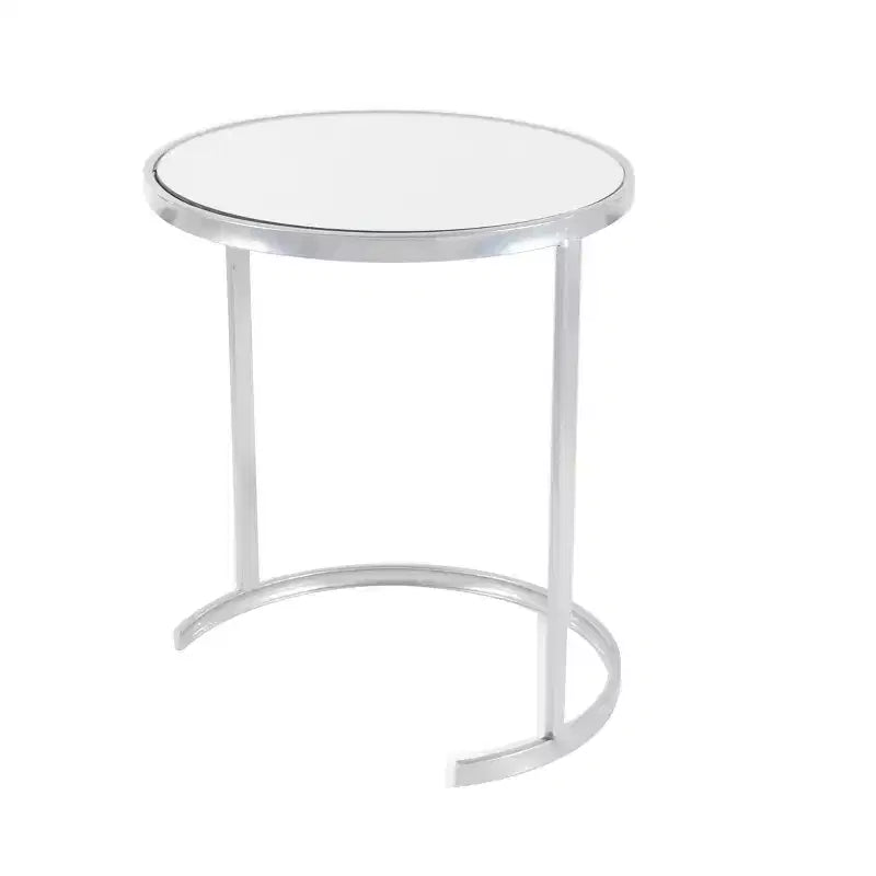 Set of 3 Contemporary Metal Accent Table Silver - Olivia & May