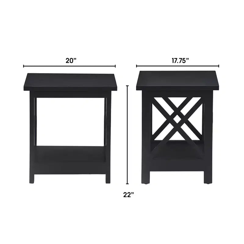 Bismarck Side Table Black - Serta